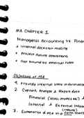 Class notes ADMS 2510 Managerial Accounting (ACCTUB4) 