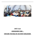 BTEC Business Level 3: Unit 4 - Managing an Event (Distinction*) - Model Assignment 1 
