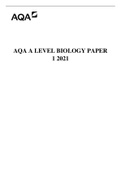AQA A LEVEL BIOLOGY PAPER 1