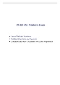 NURS 6541 Midterm Exam (3 Versions, 300 Q & A, Latest-2022) / NURS 6541N Midterm Exam / NURS6541 Midterm Exam / NURS6541N Midterm Exam: |Verified Q & A, Complete Document for EXAM|