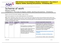 AQA Scheme of work Religious Studies Component 1: The study of religions: beliefs, teaching and practices - Christianity 2021