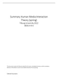 Summaries Human Media Interaction Theory (Spring) + Digital Health Communication