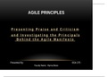BSA 375 Week 1 Individual Assignment, Agile Principles Presentation.