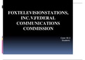 MGMT 520 Week 2 Case Analysis, FEDERAL COMMUNICATIONS COMMISSION ET AL. v. FOX TELEVISION STATIONS, INC., ET AL.