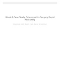 Case Study, Osteomyelitis (Surgery), RAPID Reasoning, Gene Potts, 78 years old