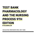 Test Bank For Pharmacology and the Nursing Process, 9th Edition lilley