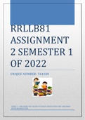 RRLLB81 ASSIGNMENT 2 SEMESTER 1 OF 2022 [764108]