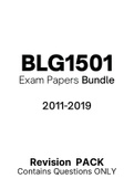 BLG1501 - Exam Questions Papers (2011-2019) 