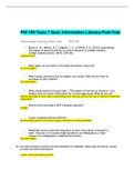 PHI 105 Topic 7 Quiz; Information Literacy Post-Test: Spring 2022 update