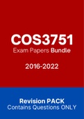 COS3751 - Exam Questions PACK (2016-2022)