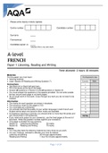 AQA A LEVEL 7652_1_QP_French_2021.