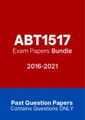 ABT1517 - Exam Questions PACK (2016-2021)