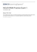 NCLEX-RN Practice Exam 1 (GRADED A)165 Questions and Answers elaborations | 100% Correct solution.