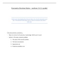 iGCSE CIE and O level Economic notes - Section 1 (The basic economic problem)