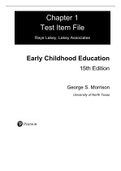 Test Bank for Early Childhood Education Today, 15th Edition by George S Morrison