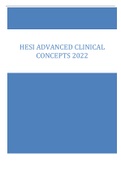 HESI Advanced Clinical Concepts 2022