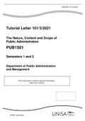 PUB1501 The Nature, Content And Scope Of Public Administration ASSIGNMENT 01 SEMESTER 1: MULTIPLE-CHOICE QUESTIONS (COMPULSORY)  March 2021.