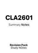 CLA2601 - Summarised NOtes