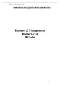 Business & Management Higher Level IB Notes