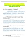 MODULE 9 Exam Questions ALL ANSWERS 100% CORRECT SPRING FALL-2022 LATEST GUARANTEE GRADE A+