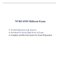  NURS 6550 final exam (3 Versions, Latest-2022) & NURS 6550 Midterm exam (Latest-2022) |100 Q & A in Each Version, 100% Correct Q & A, Download to Secure HIGHSCORE|