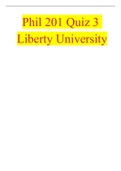 Phil 201 Quiz 3 - Liberty University