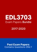 EDL3703 - Exam Questions PACK (2017-2020)
