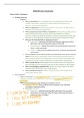 Organizational Behavior Study Guide/Course Notes #3