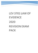 LEV 3701 LAW OF EVIDENCE 2020 REVISION EXAM PACK
