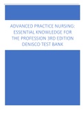 TEST BANK FOR ADVANCED PRACTICE NURSING- ESSENTIAL KNOWLEDGE FOR THE PROFESSION 3RD EDITION DENISCO