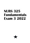 NURS 325 Fundamentals Exam 3 2022