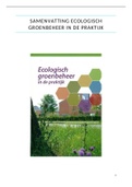 Samenvatting 'Ecologisch groenbeheer in de praktijk' 