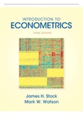 TESTBANK for Introduction to Econometrics, 3rd ed (Stock & Watson)