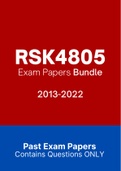 RSK4805 - Exam Questions PACK (2013-2022)