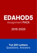 EDAHOD5 - Tutorial Letters 201 (Merged) (2015-2020) (Questions&Answers)