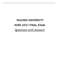Nurs 6531 Final Exam - Questions & Answers