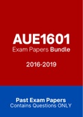 AUE1601 (Notes and ExamQuestionsPACK)