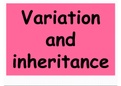 Revision Powerpoint on variation and inheritance OCR A level Biology 2015 