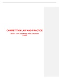 2020/21 - LPC Notes - COMPETITION LAW - Exam Ready Notes (Distinction Grade) - COMPLETE SET
