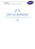 2022 Distinction : Unit 28 - Branding Learning Aim B