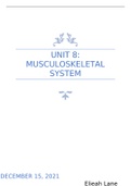 BTEC APPLIED SCIENCE: Unit 8A Musculoskeletal system