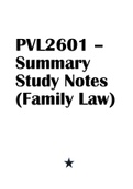 PVL2601 – Summary Study Notes 2022(Family Law)
