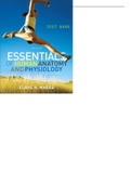 BEST ESSENTIALS OF HUMAN ANATOMY AND PHYSIOLOGY 10TH EDITION BY MARIEB 100% CORRECT GRADED A+