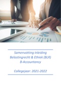 Samenvatting Inleiding Belastingrecht & Ethiek (IBE)