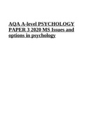 AQA A-level PSYCHOLOGY PAPER 3 2020 MS Issues and options in psychology