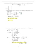 Linear Algebra Homework 7 with Answers