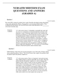 NURS 6550 MIDTERM EXAM QUESTIONS AND ANSWERS (GRADED A)