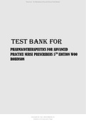 TEST BANK FOR PHARMACOTHERAPEUTICS FOR ADVANCED PRACTICE NURSE PRESCRIBERS 5TH EDITION WOO ROBINSON ALL CHAPTERS UPDATED