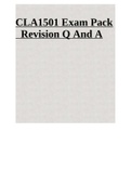 CLA1501 Commercial Law 1A Exam Pack Latest Revision Q And A.