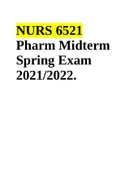 NURS 6521 Midterm Exam 2021/2022.